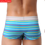 Soutong Male Underwear 3 Pcs/lot Men Underwear Cotton Striped Men Boxers Shorts Underpants Men Cueca Boxers Underwear Men st19