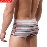 Soutong Male Underwear 3 Pcs/lot Men Underwear Cotton Striped Men Boxers Shorts Underpants Men Cueca Boxers Underwear Men st19