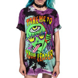 SOSHIRL Harajuku Punk Summer T Shirt Cool Hip Hop Women's T Shirt Loose Galaxy Letter Skull/Cute Alien Print Top Tee Dropship