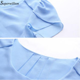 Soperwillton 2017 New Summer Women Blouse Loose Shirt O-Neck Chiffon Blouse Female Short Sleeve Blouse Plus Size 5XL Shirts D378 Soperwillton 2017 New Summer Women Blouse Loose Shirt O-Neck Chiffon Blouse Female Short Sleeve Blouse Plus Size 5XL Shirts D378