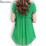 Soperwillton 2017 New Summer Women Blouse Loose Shirt O-Neck Chiffon Blouse Female Short Sleeve Blouse Plus Size 5XL Shirts D378 Soperwillton 2017 New Summer Women Blouse Loose Shirt O-Neck Chiffon Blouse Female Short Sleeve Blouse Plus Size 5XL Shirts D378