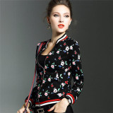 Soperwillton 2017 New Autumn Basic Jackets Spring Jacket Floral Bomber Jacket Women Casual Outwear Female Jacket Coat #BJ0702