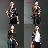 Soperwillton 2017 New Autumn Basic Jackets Spring Jacket Floral Bomber Jacket Women Casual Outwear Female Jacket Coat #BJ0702