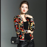 Soperwillton 2017 New Autumn Basic Jackets Spring Jacket Floral Bomber Jacket Women Casual Outwear Female Jacket Coat #BJ0702