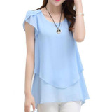 Soperwillton 2016 New Summer Women Blouse Loose Shirt O-Neck Chiffon Blouse Female Short Sleeve Blouse Plus Size 5XL Shirts D378 Soperwillton 2016 New Summer Women Blouse Loose Shirt O-Neck Chiffon Blouse Female Short Sleeve Blouse Plus Size 5XL Shirts D378