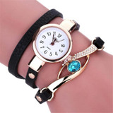 2016 Popular Ladies Rivet Punk Chain Belt Bracelet Watch Hot Retro Crystal Rhinestone Watch Quartz Women Watches ,Free shipping