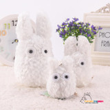 2016 Orignal white totoro plush pendant mini plush keychain toy totoro dolls for birthday gift or collection