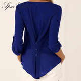2016 Off Shoulder Long Sleeve V-Neck Women's Tops Summer Style  Solid Blusas Femininos Women Blouses Shirt