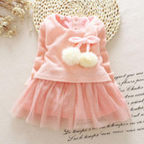 2016 Newborn Baby Girls Dress Knit Tops Lace Bowknot Dresses Kids Autumn Spring Clothing 0-24M 2016 Newborn Baby Girls Dress Knit Tops Lace Bowknot Dresses Kids Autumn Spring Clothing 0-24M