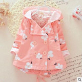 2016 newborn baby Children's clothing brand baby coat outwear cute baby jacket infant girl hoody cardigan trench coat wholesale