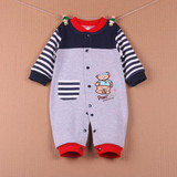 2016 newborn baby boy winter clothes100% Cotton Long Sleeve Baby Rompers Soft Infant Baby girl Clothing Set Jumpsuits