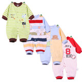 2016 newborn baby boy winter clothes100% Cotton Long Sleeve Baby Rompers Soft Infant Baby girl Clothing Set Jumpsuits
