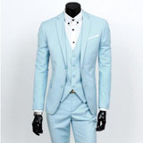 2016 New(Jacket+Vest+Pants)Men Slim Fit Suits Mens multicolor Wedding Suits With Pants Business Mens Formal Wear