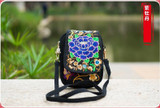 2016 New Women's Ethnic Embroidery bag Vintage Embroidered canvas shoulder messenger bags Handmade Multicolor small coins bags