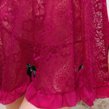 2016 New Women Sexy Sleepwear Lace Hallow Out Floral Saghetti Strap Lingerie Nightgown Set & G-string Summer Night Dress AP321 2016 New Women Sexy Sleepwear Lace Hallow Out Floral Saghetti Strap Lingerie Nightgown Set & G-string Summer Night Dress AP321