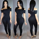 2016 New Women Off-shoulder Jumpsuit Bodycon Casual  Long Pants Playsuit Romper