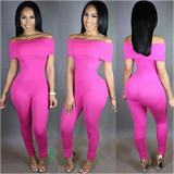 2016 New Women Off-shoulder Jumpsuit Bodycon Casual  Long Pants Playsuit Romper