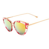 2016 New Women Cat Eye Sunglasses Fashion Women Brand Designer Coating Mirror Sun glasses Female Sunglasses UV400