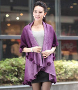 2016 New Winter Women Oversized Knitted Cashmere Poncho Capes Rabbit Fur Shawl Tops Long Cardigan Feminino Knitwear Sweater MY02