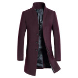 2016 New Winter Wool Coat Men Long Sections Thick Woolen Coats Men Casual Fashion Jacket Casaco Masculino Palto Peacoat Overcoat