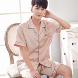 2017 winter mens silk satin pajamas pajama pyjamas short set sleepwear loungewear