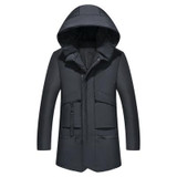 2017 winter Men's winter jackets thick white duck down hooded jacket men ,winter men's white duck down coat men full size M-3XL