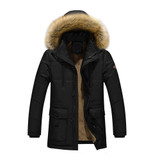 2017 Winter Mens Down Jacket Fur Hood With Cashmere Plus Size 5XL Winter Thick Warm Jacket Parka High Quality Fashion Men's Coat