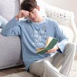 2017 winter men's pajamas long sleeve pyjamas sleepwear cotton plaid men pijama male lounge pajama sets plus nightwear