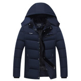 2017 Winter Men Jacket Casual Male Thicken Coat Warm Men Zipper Outwear cotton Jacket Hooded Parkas
