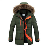 2017 Winter Men Jacket Fashion Mens Winter Parka With Fur Hood Casual Warm Men's Coats Thick Long Parkas Homme