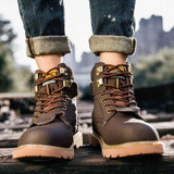2017 Winter Men Boots High Quality Male Genuine Leather Boots Work &amp; Safety Boots Fashion Winter Genuine Leather Work Shoes 46