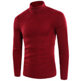 2017 Winter Male Solid Slim Fit Pullover Gray White Sweater Male Turtleneck Men Brand Knitted Warm Sweater Pull Homme Marque