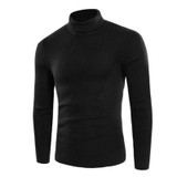 2017 Winter Male Solid Slim Fit Pullover Gray White Sweater Male Turtleneck Men Brand Knitted Warm Sweater Pull Homme Marque