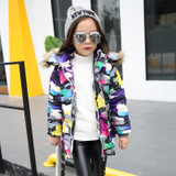2017 Winter Jackets for kids warm coats Girls Outerwear Fur Collar camouflage Children's Down Jacket Thick Boy Winter Coat Down