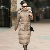 2017 winter jacket women warm parks female outerwear winter hooded coat long cotton padded fur collar parkas