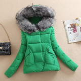 2017 Winter Jacket Women Fur Hood Cotton Padded Coat Parkas For Women Winter Abrigos Mujer Jaqueta Feminina