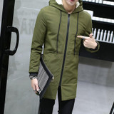 2017 Winter Jacket men hooded Slim Korean Parka Hombre long Jacket coat cashmere mens windbreaker Parkas cotton youth clothing
