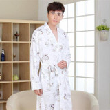 2017 winter flannel robe with hooded male dressing gown empire men's bathrobe long robe mens bath robe