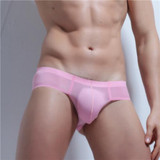 2017 Hot Men Underwear Sexy Mens Briefs cueca Ice Silk Transparent Penis Pouch Seemless Briefs Underpants