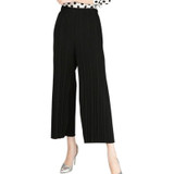 2017 Hot Fashion Women's Summer High Waist Chiffon Wide Leg Flared Pants Casual Trousers