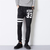 2017 Hot Fashion Men's Pants New York Letter Print Sweatpants Joggers Male Cotton Lace-up Casual Trousers Pants