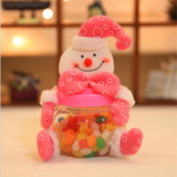 2017 Hot Fashion Christmas Candy Storage Bottles Jars Santa Claus Snowman Bottles Stocking Gift Bag Xmas Decoration