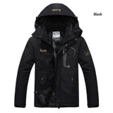 2017 hot Brand Luo Baoluo winter jacket men Plus velvet warm wind parka 6XL plus size black hooded winter coat men