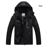 2017 hot Brand Luo Baoluo winter jacket men Plus velvet warm wind parka 6XL plus size black hooded winter coat men