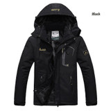 2017 hot Brand Luo Baoluo winter jacket men Plus velvet warm wind parka 6XL plus size black hooded winter coat men