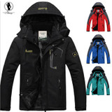 2017 hot Brand Luo Baoluo winter jacket men Plus velvet warm wind parka 6XL plus size black hooded winter coat men