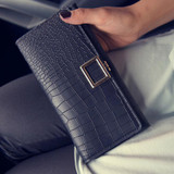 2017 Hot Alligator Womens Wallets Hasp PU Leather Crocodile Long Wallet Female Phone Purses Clutches Wallet Mutliple Card holder