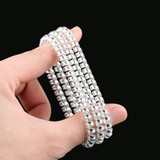 2017 Hot 10x Hot Sell Gold/Silver Elastic Rubber Telephone Wire Hair Rope Ponytail Holder Party Hairband Hair Accessories