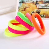 2017 Hot 10Pcs Candy Fluorescence Rubber Bands Elastic Bands Hair Accessories for Women Hairs Elastic Black Gums Hair Bands Tie