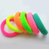 2017 Hot 10Pcs Candy Fluorescence Rubber Bands Elastic Bands Hair Accessories for Women Hairs Elastic Black Gums Hair Bands Tie